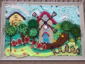 Декоративное панно в технике фабер - арт Край родной